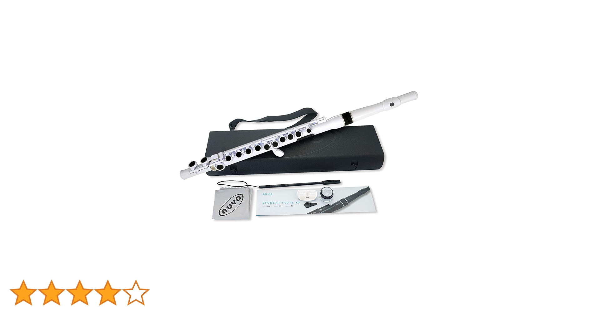 nuvo STUDENT FLUTE 2.0 ホワイト nuvo Student Flute 2.0 White/Black [N230SFWB]｜ミュージックランドKEY